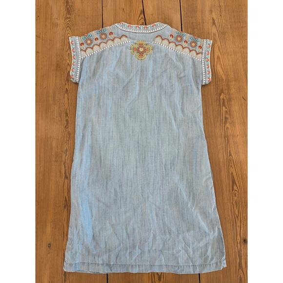 APNY‎ Embroidered Boho Western Dress XS Blue - Picture 8 of 8